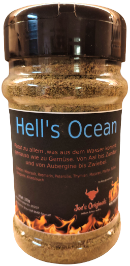 Karl-Heinz Drews - Hells Ocean- BBQ Grillgewürz für Fisch im praktischen Streuer 150g - BBQ-Rub - Gewürzmischung zum Grillen - joes-originals.de